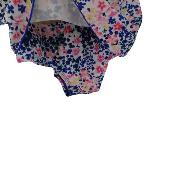 Shore Shapes Swimsuit Womens 12 Blue Floral Colorful Retro Dress - Picture 2 of 5